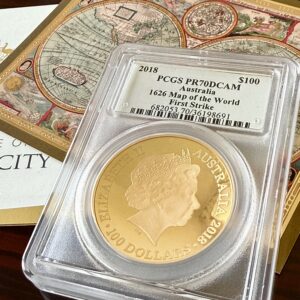 Australie 2018 1626 Carte du monde première frappe PCGS PR70 DCAM