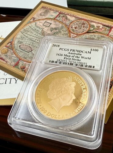 Australien 2018 1626 Map of the World first strike PCGS PR70 DCAM