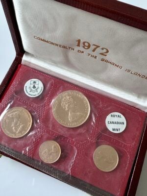 巴哈马 1972 美元金质精制套装 coa_4 Bahamas 1972 Dollar Gold Proof Set Box COA
