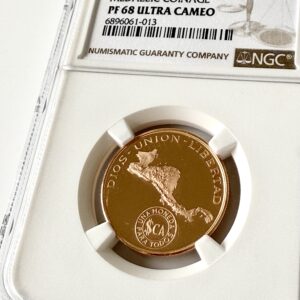 Central American States 1971 20 Pesos Odeca Anniversary NGC PF68 UCAM