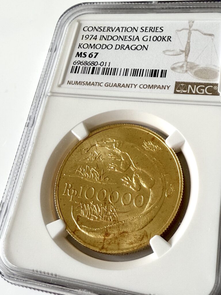 Indonesia 1974 Komodo Dragon Conservation Series NGC MS67