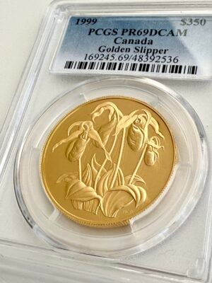加拿大 1999 350 美元女士拖鞋 兰花 PCGS PR69 DCAM