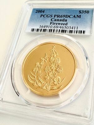加拿大 2004 年 350 美元育空柳草 PCGS PR69 DCAM