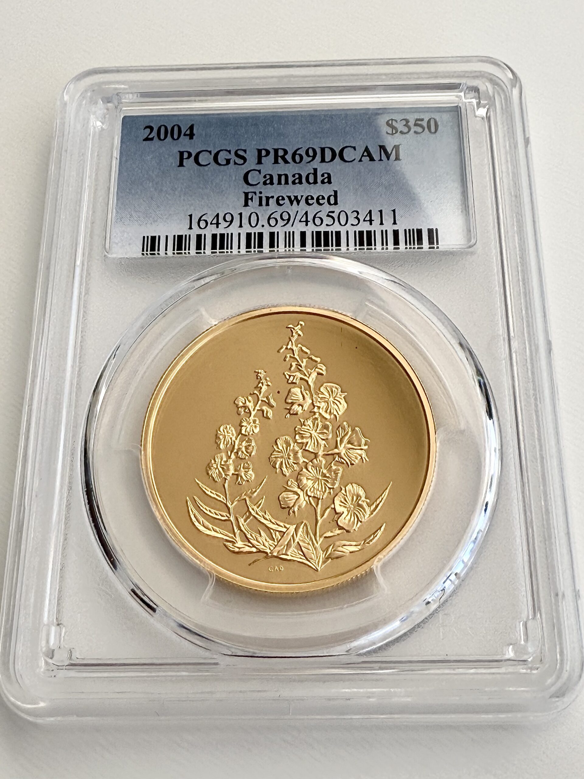 canada-2004-350-dollari-yukon-epilobio-pcgs-pr69-dcam_3 Canada 2004 350 dollari Yukon Willowherb PCGS PR69 DCAM