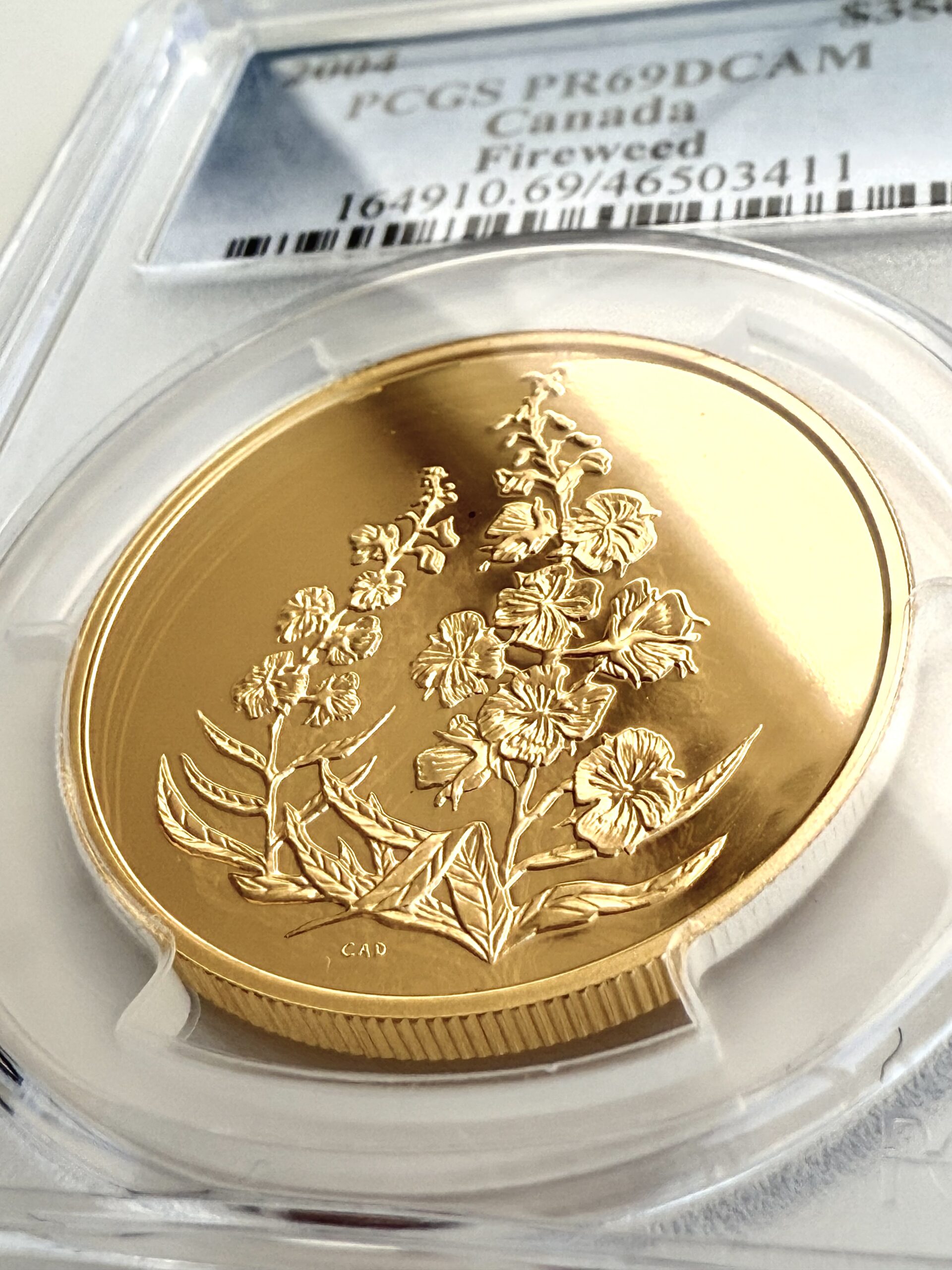 canada-2004-350-dollari-yukon-epilobio-pcgs-pr69-dcam_5 Canada 2004 350 dollari Yukon Willowherb PCGS PR69 DCAM