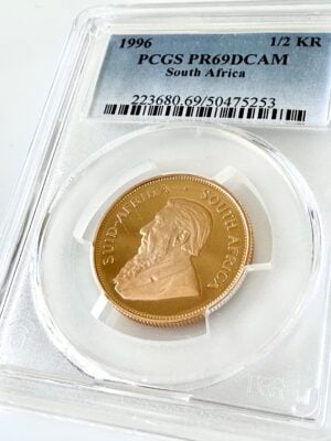 Kruegerrand 1996 1/2盎司精制金质 PCGS PR69 DCAM COA 253