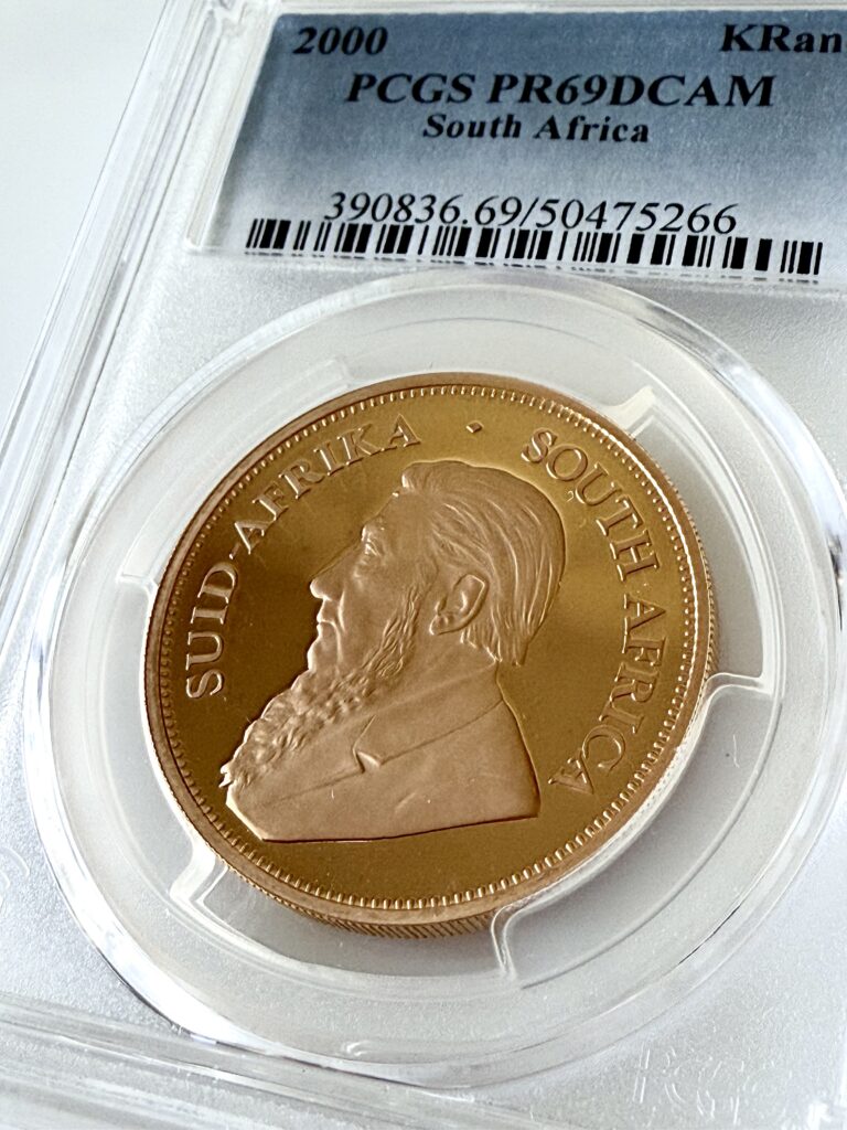 Kruegerrand 2000 1 oz Oro Proof PCGS PR69 DCAM