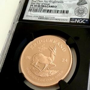 Kruegerrand 2024 Finale Oom Paul Kruegerrand First Day Issue NGC UCAM