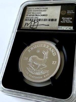 Kruegerrand 2017 年 NGC PF69 UCAM 铂金