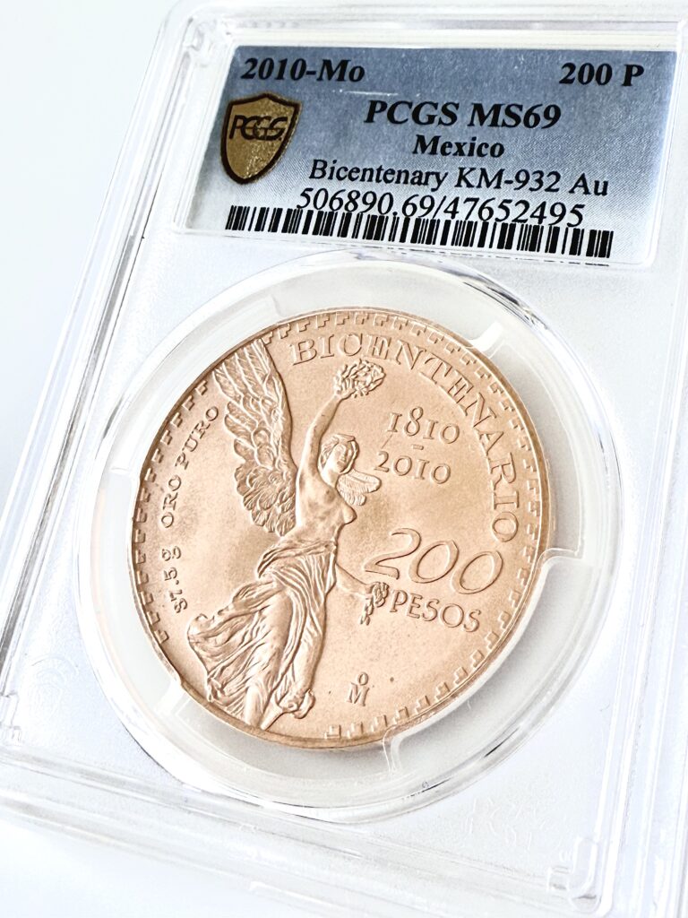 Mexiko Bicentenario 200 Pesos 2010 PCGS MS69