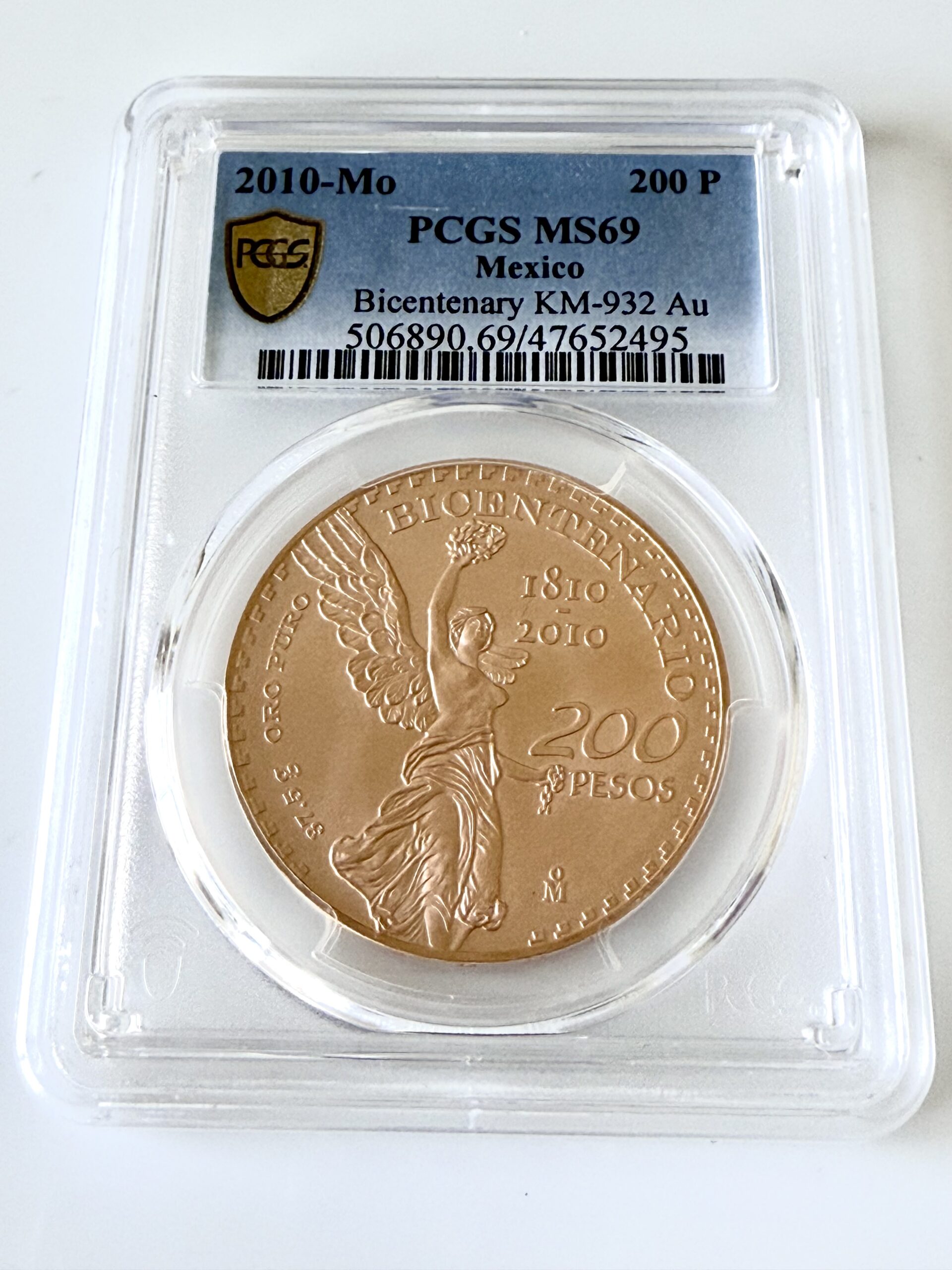 mexico-bicentenario-200-pesos-2010-pcgs-ms69_4 Mexiko Bicentenario 200 Pesos 2010 PCGS MS69
