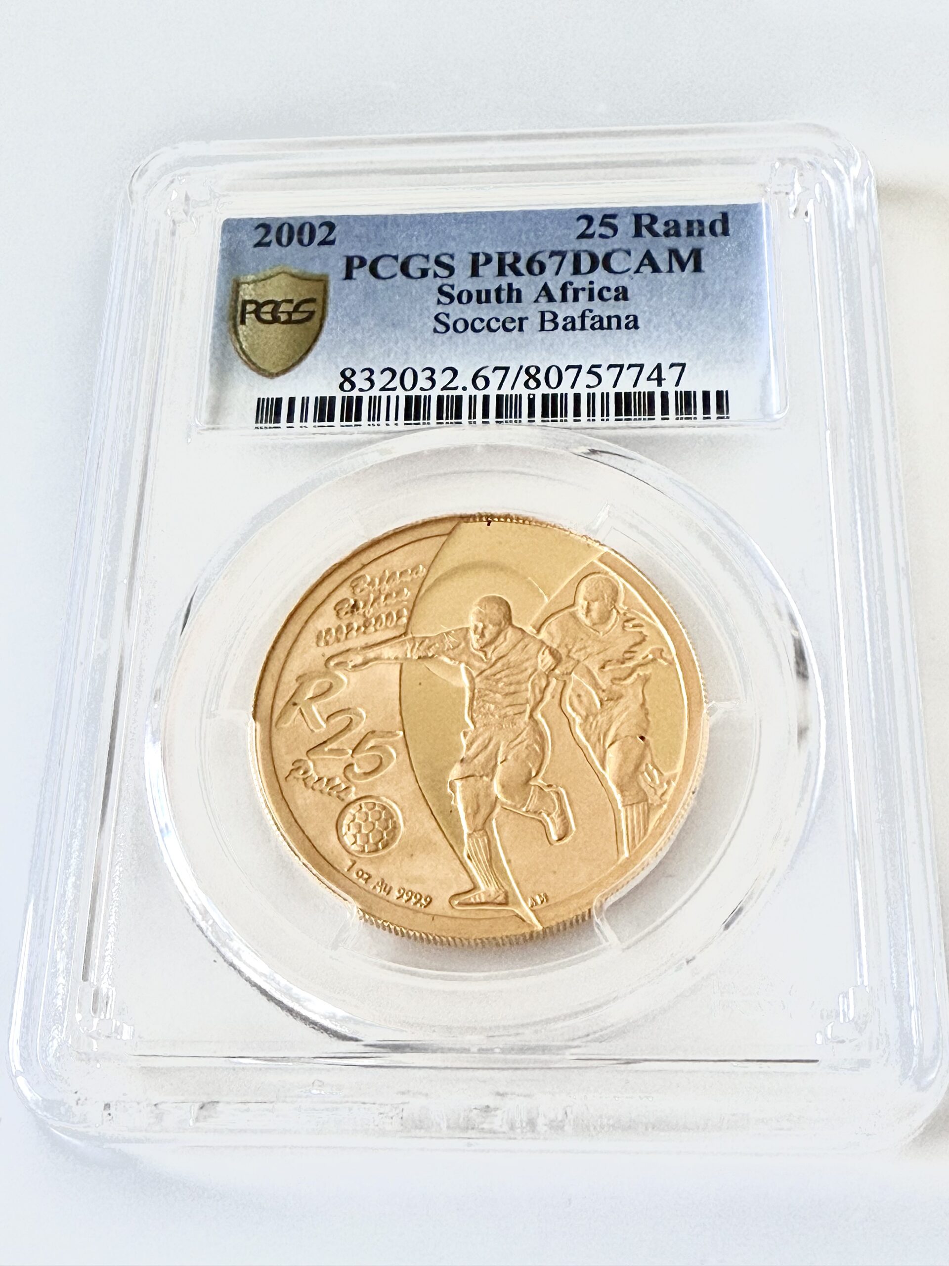 afrique-du-sud-2002-25-rand-soccer-bafana-pcgs-pr67-dcam_4 Afrique du Sud 2002 25 Rand Soccer Bafana PCGS PR67 DCAM