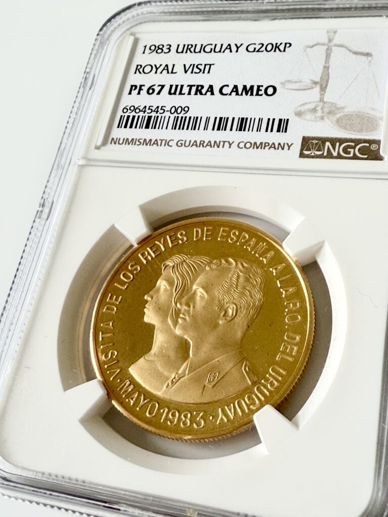 Uruguay 1983 20000 Pesos Visita Real NGC PF67 UCAM