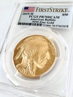 美国 2019年美国水牛首击 PCGS PR70 DCAM