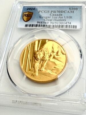 Reloj Puma de 1 oz (200 dólares canadienses, 2024) PCGS PR70 DCAM