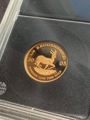 Kruegerrand-2005-1-4-oz-gold-certified-first-strike-proof-sa-mint_5 克鲁格兰2005年1-4盎司金质认证首次出厂证