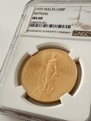 马耳他 1972 年 50 磅海王星 NGC MS68