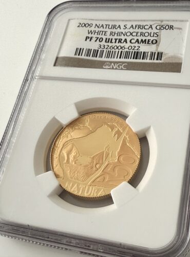 Natura 2009 Rinoceronte bianco 50 Rand NGC PF70 UCAM
