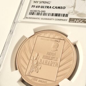 Turkmenistan 2006 1000 Manat My Spring NGC PF69 UCAM