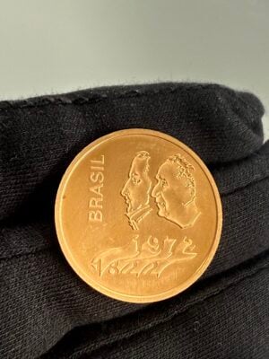 巴西 1972年 300枚克鲁塞罗 独立150周年金币