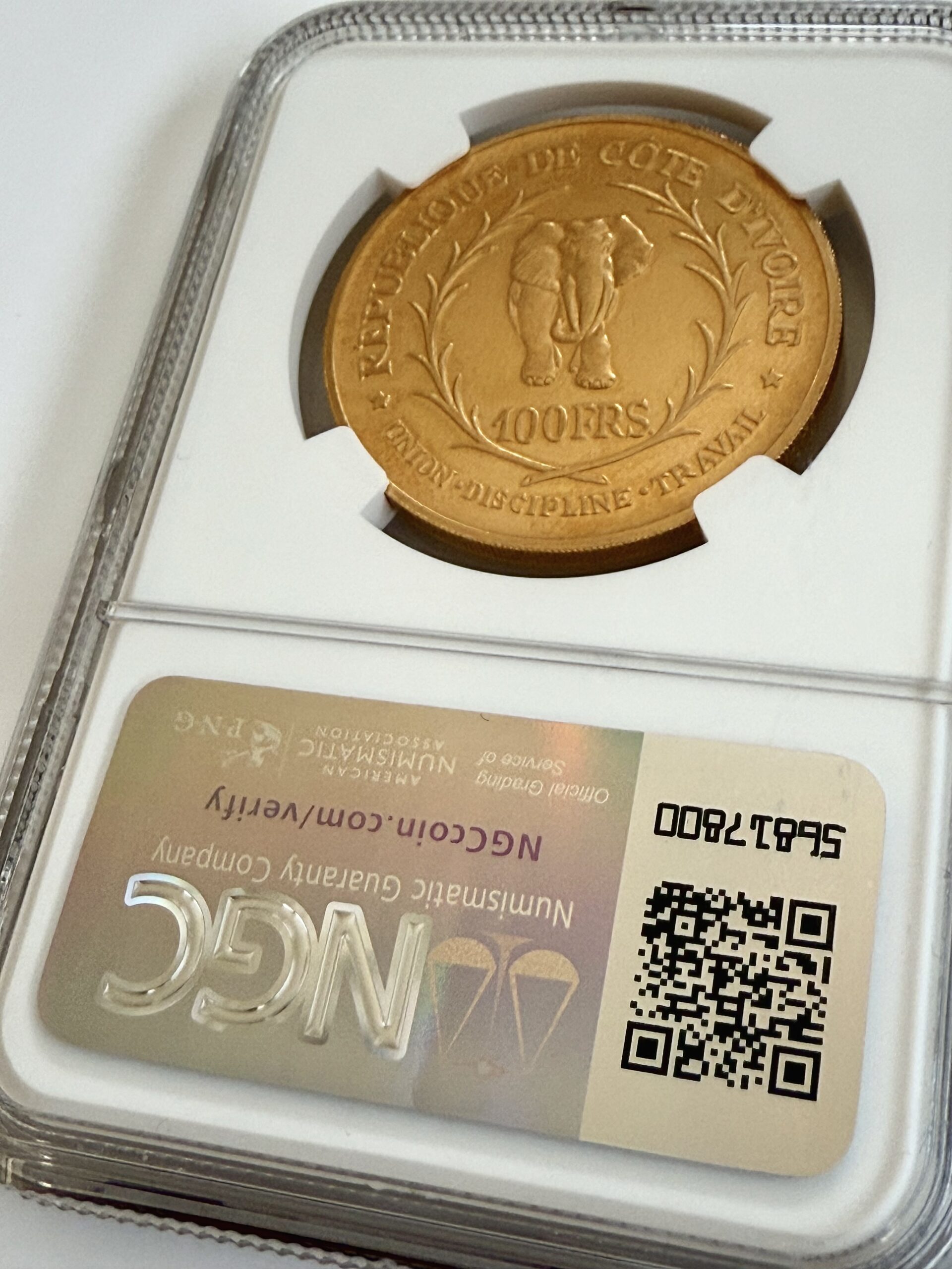 科特迪瓦– 1966 – 100 法郎– Felix Houphouët-Boigny