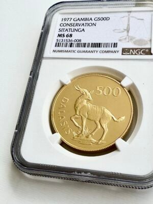 冈比亚 1977 500 Dalasis Sitatunga Conservation NGC MS68