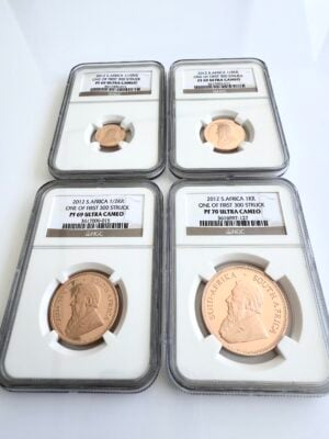 Kruegerrand 2012 one first 300 struck gold proof set ngc gradings