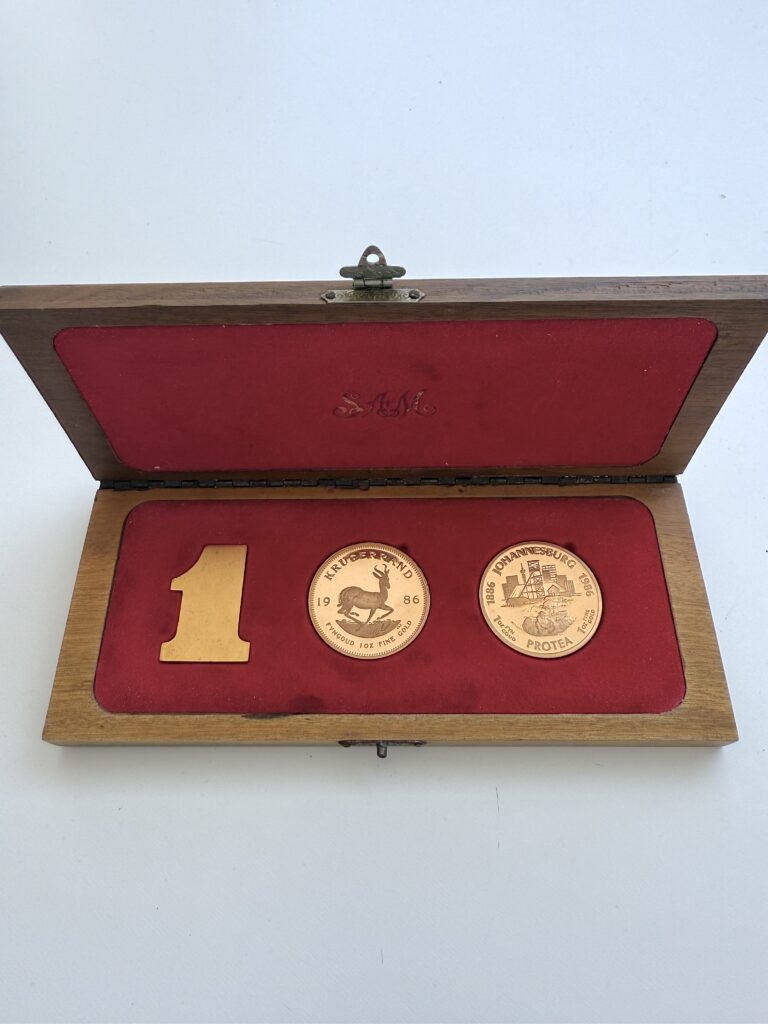 Kruegerrand Protea 1986 Centenario Set Oro Johannesburg