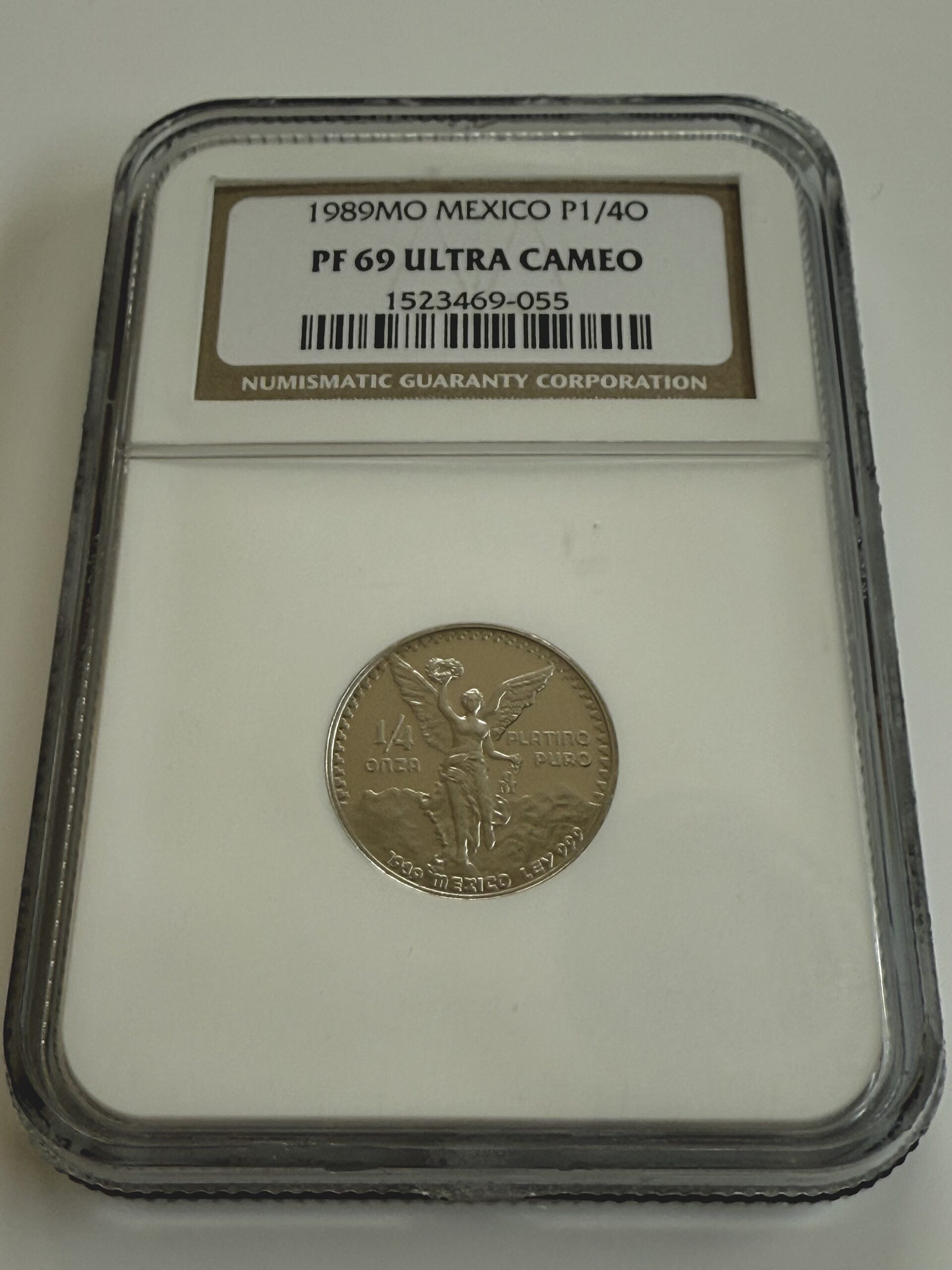 Mexico 1989 ¼ Onza Platin Libertad | NGC PF69 UCAM | Extremely rare