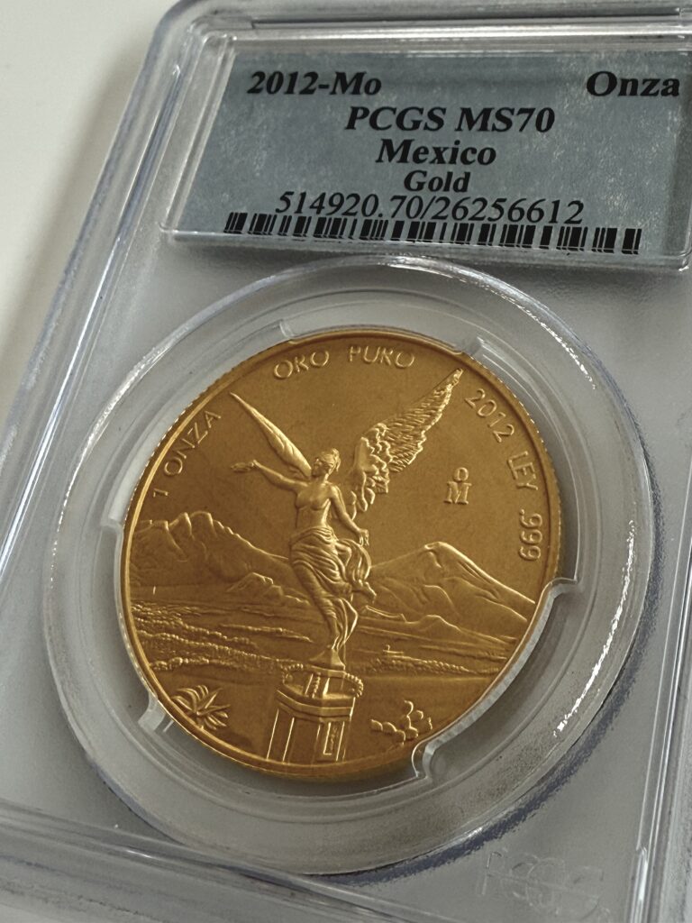 Mexico 2012 Libertad gold coin 1 oz PCGS MS70