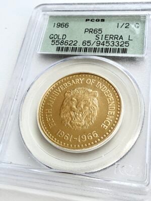 Sierra Leone 1966 1-2 Golde 5 Jahre Unabhaengigkeit PCGS PR65