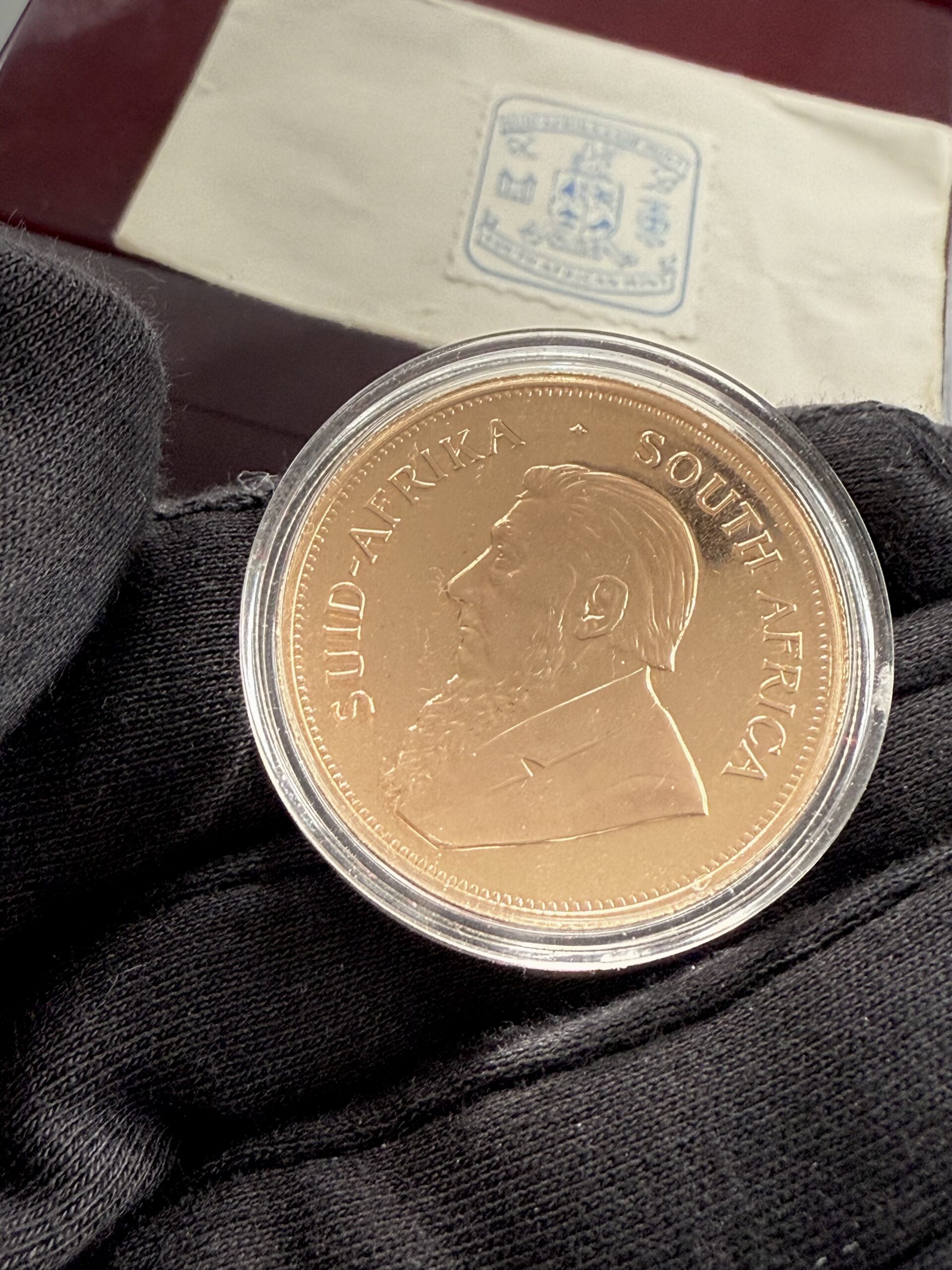 南非- 克鲁格兰- 1967 - 1盎司黄金与原装袋- RareCoin