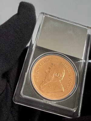 南非-克鲁格兰德-1967-1盎司-精制-金-萨格斯-pv91_2 南非 Kruegerrand 1967 1oz 精制金 SAGCE PV91