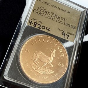 Kruegerrand d'Afrique du Sud 1969 1 oz Proof Gold SAGCE PV97