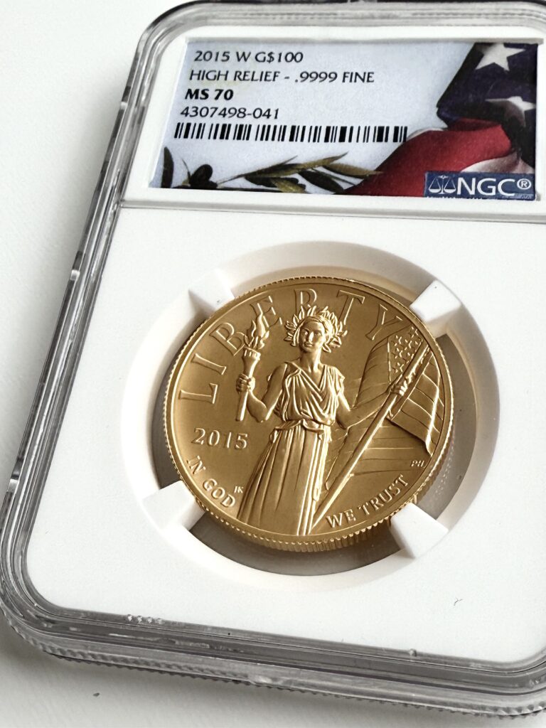USA Liberty 2015 100 USD Altorilievo NGC MS70 041
