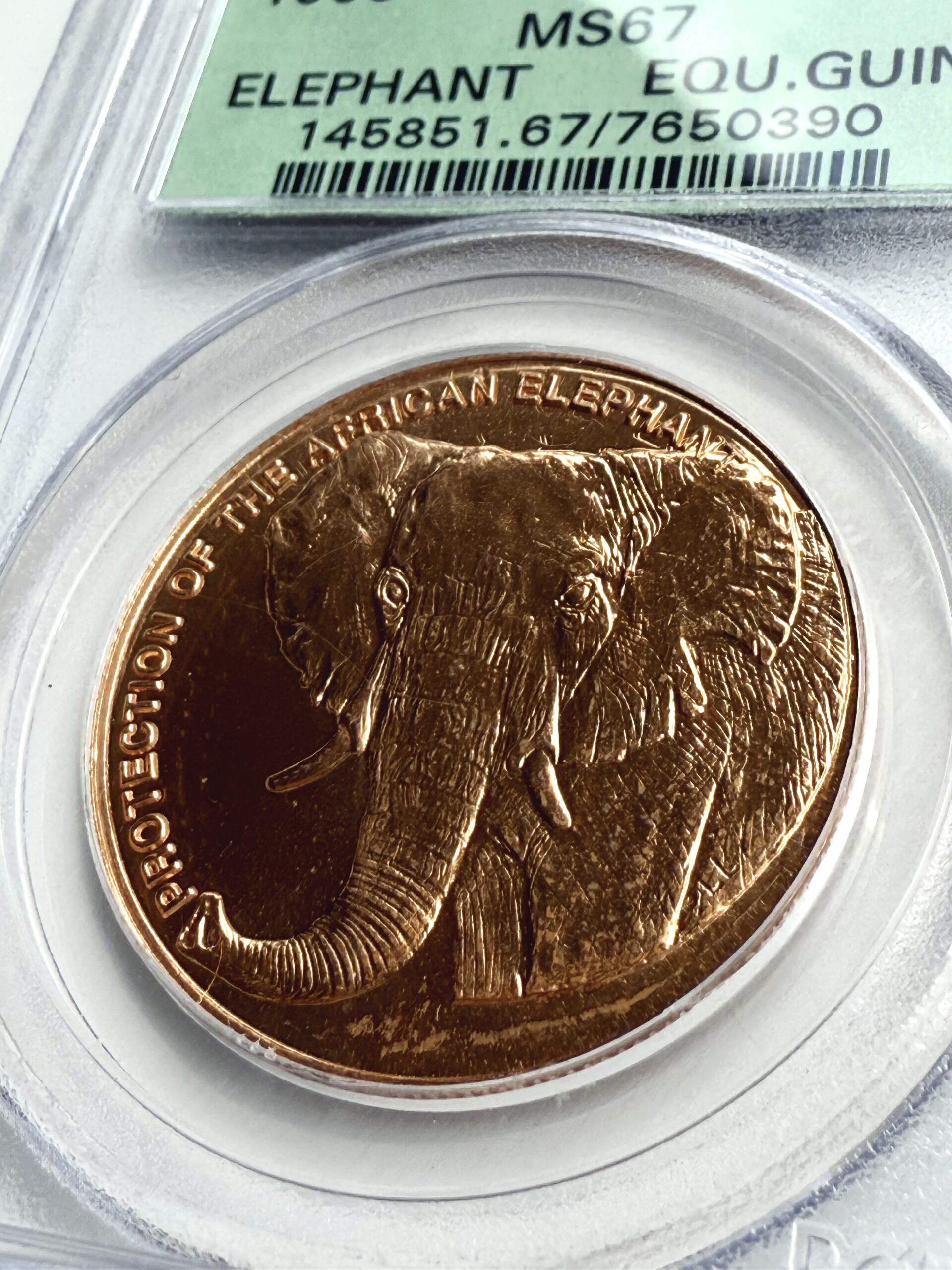 1993 非洲象- 1 盎司黄金- 赤道几内亚