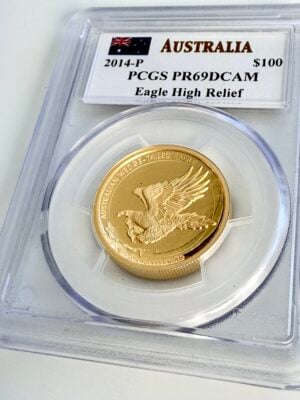 澳大利亚 2014 年楔尾鹰 1 盎司精铸金 PCGS PR69 DCAM