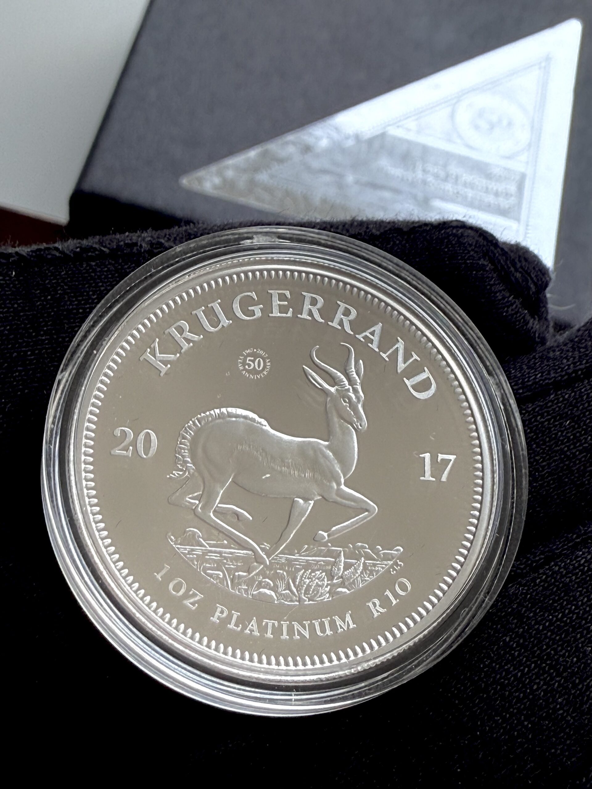 Krugerrand 2017 Platinum – 1 oz 50th Anniversary | RareCoin
