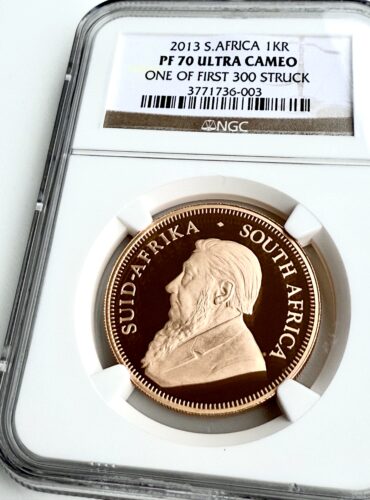 Krugerrand 2013 1 oz Gold Proof – una delle prime 300 monete coniate – NGC PF70 UCAM