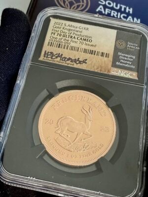 South Africa 2022 Krugerrand 1 oz Gold Proof NGC PF70 Ultra Cameo