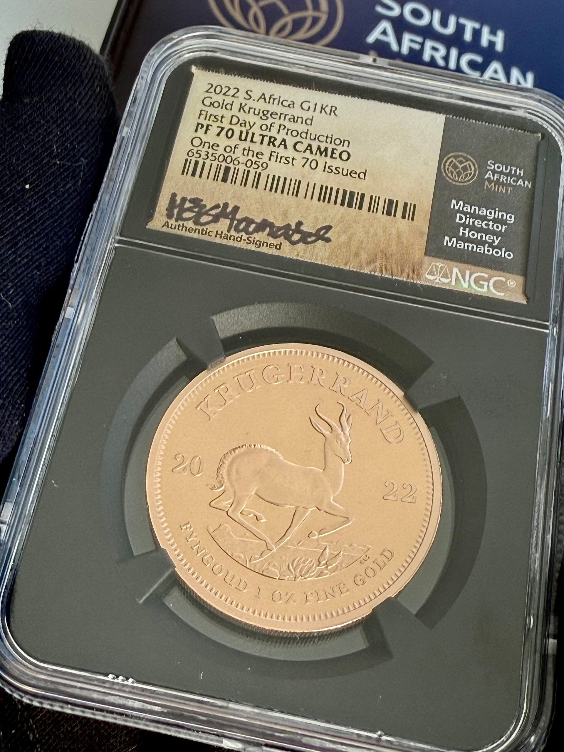 Südafrika 2022 Krugerrand 1 oz Gold Proof NGC PF70 Ultra Cameo