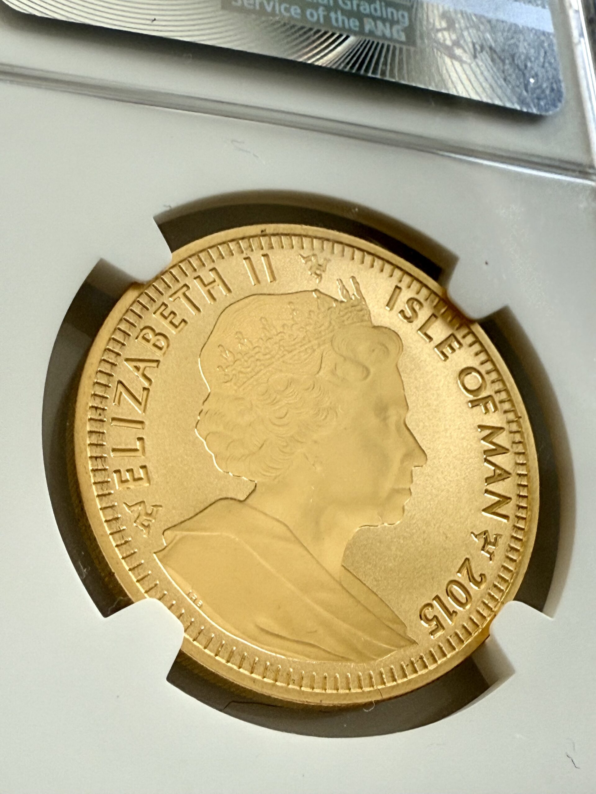 Isle of Man 2015 Angel – 1 oz Gold Reverse Proof Incuse