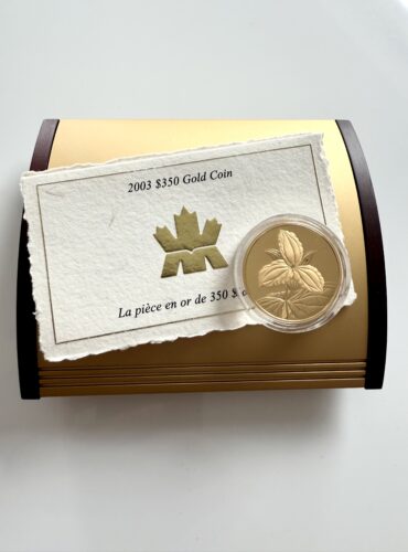 2003 Canada $350 Gold Coin White Trillium – Proof with Case and Certificate