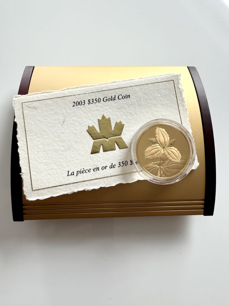 2003 Canada $350 Gold Coin White Trillium – Proof with Case and Certificate