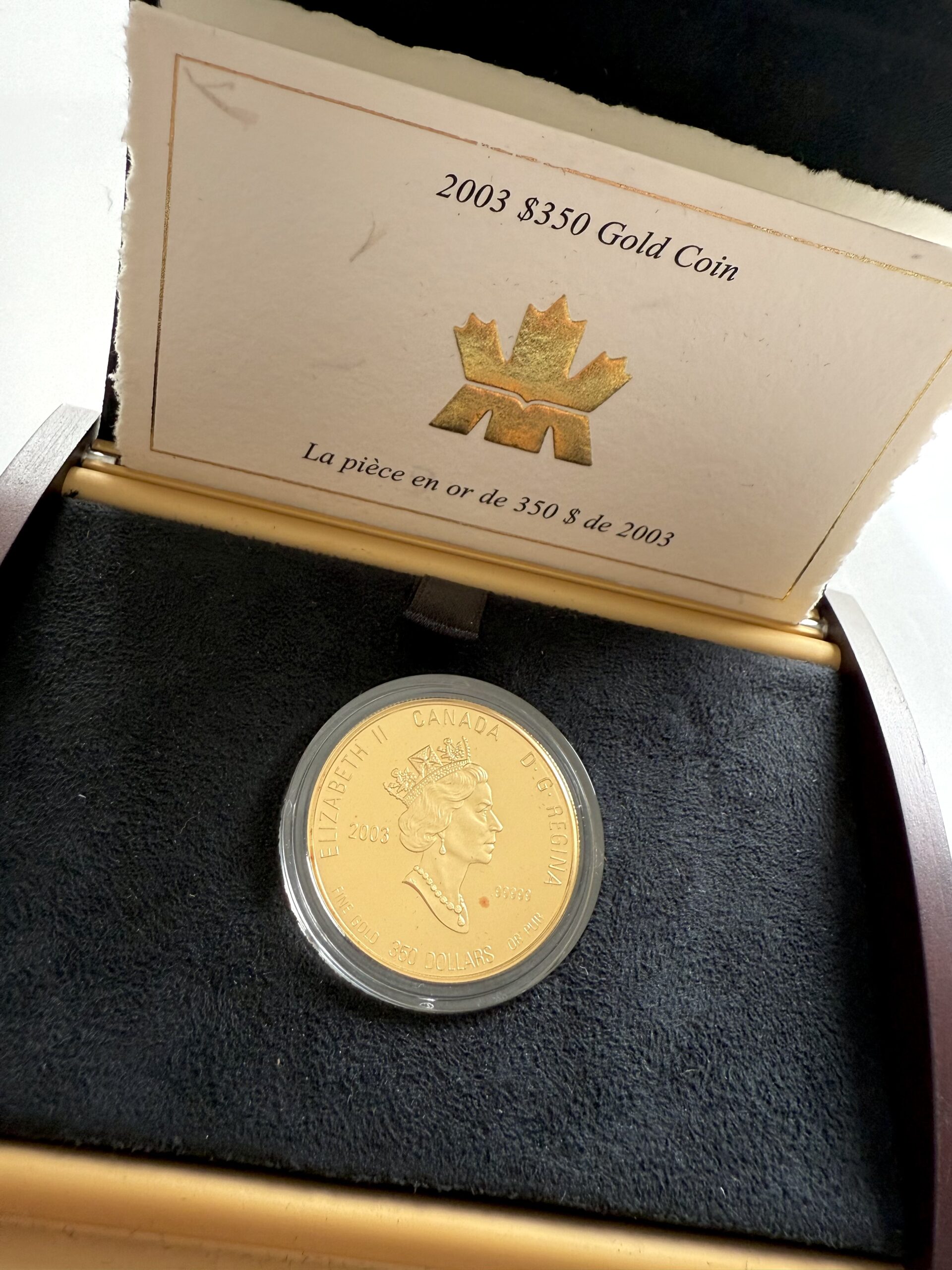 2003 年白色延龄草金币350 加元– 加拿大皇家造币厂