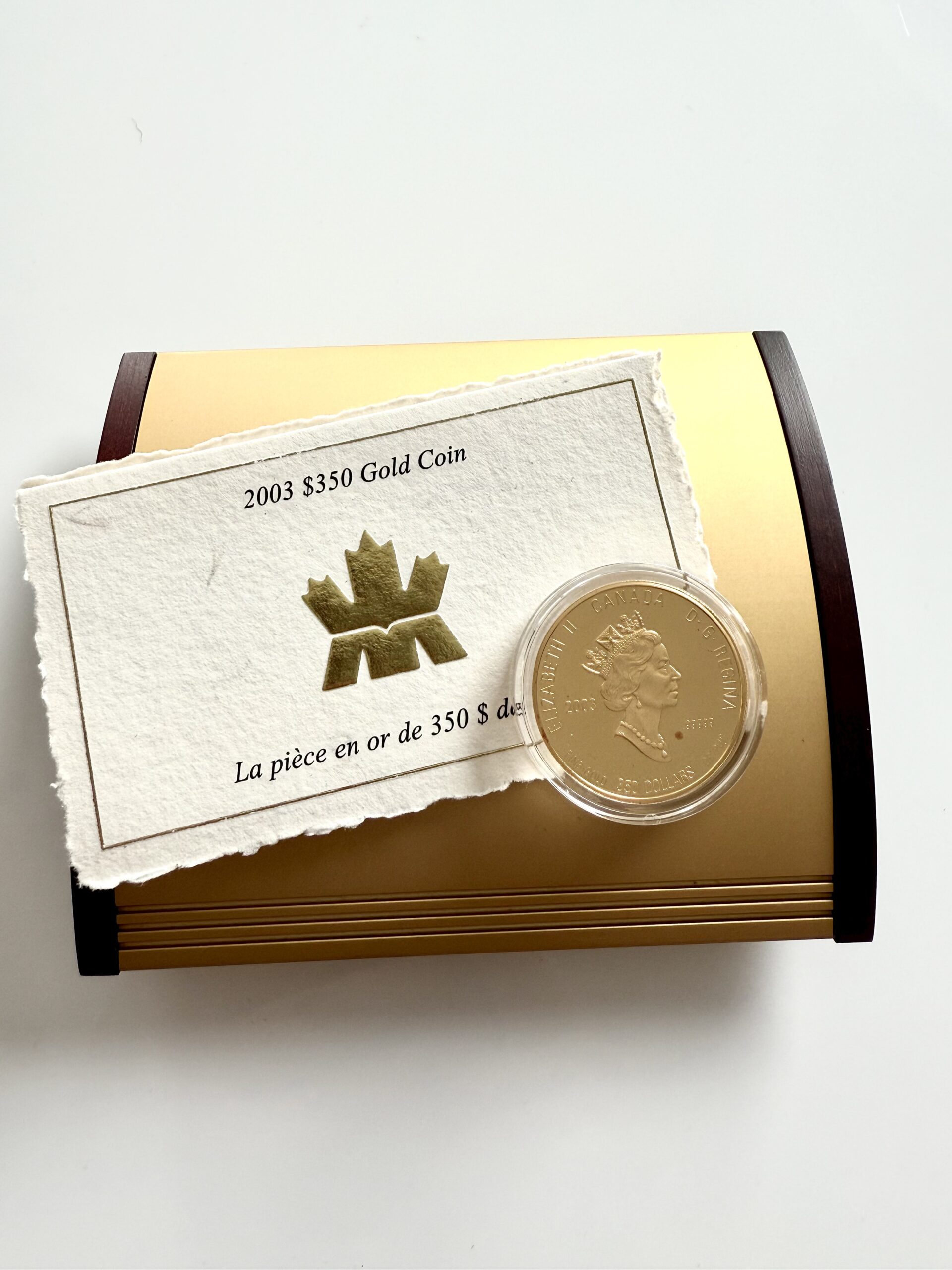 2003 年白色延龄草金币350 加元– 加拿大皇家造币厂