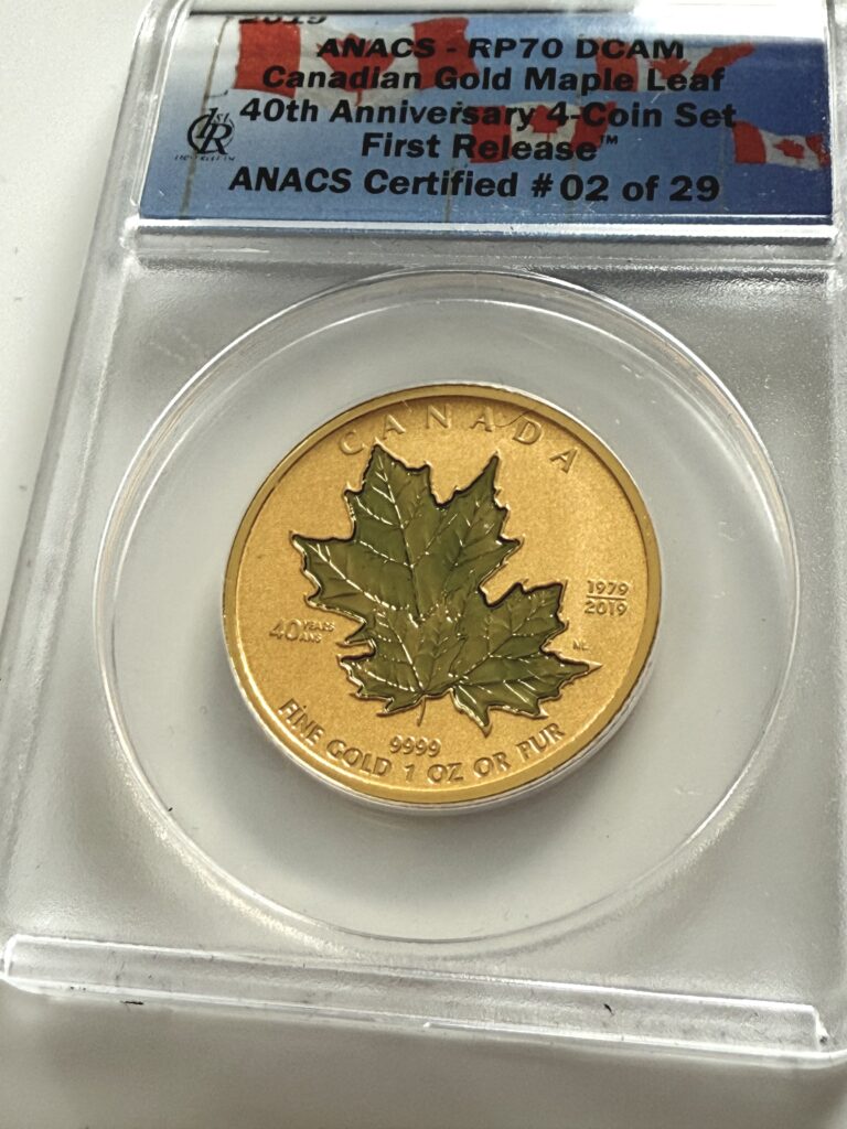 2019 Canada Gold Maple Leaf 40th Anniversary – ANACS RP70 DCAM First Release