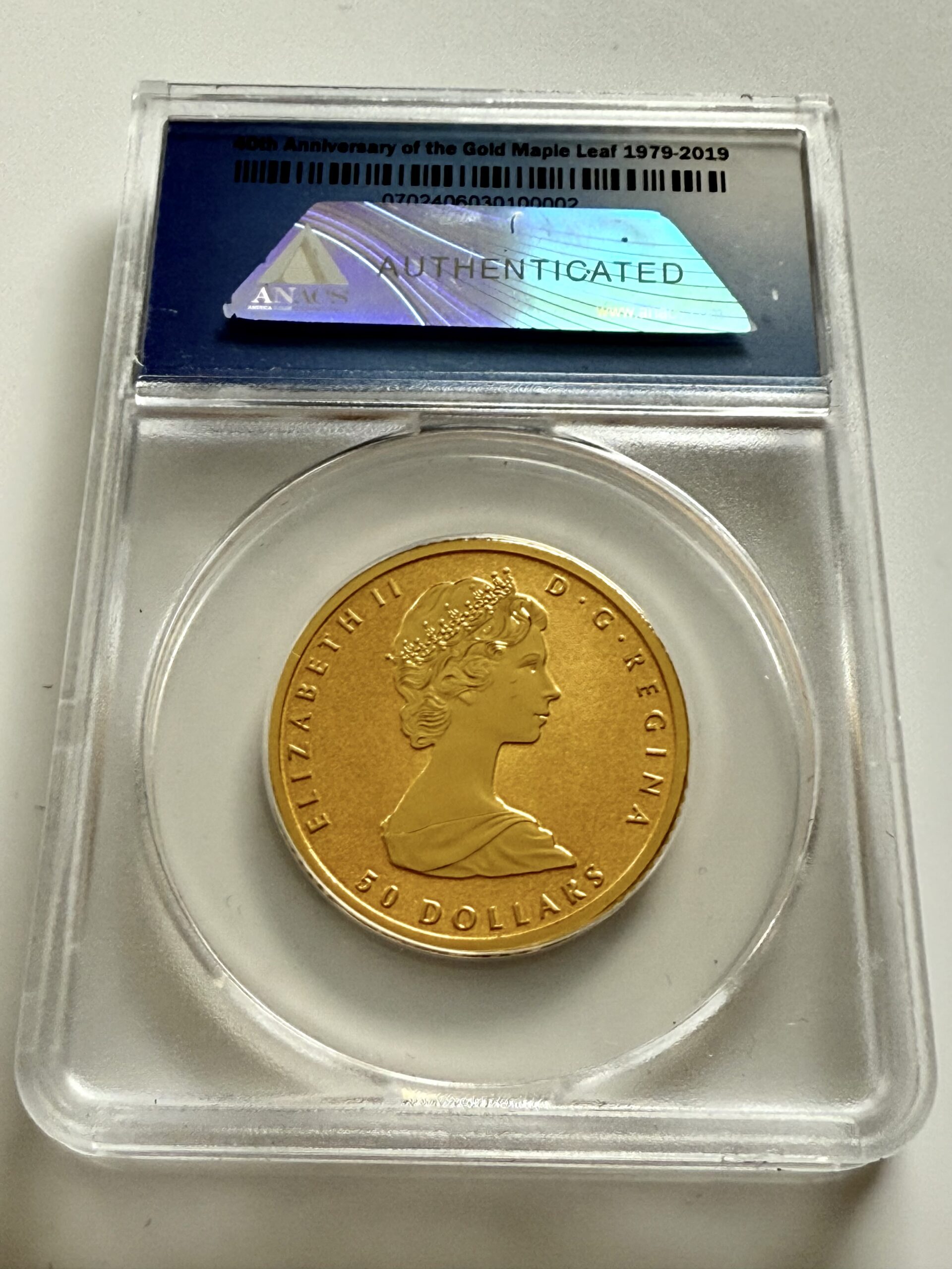 加拿大2019 - 1 盎司金枫叶“40 年”RP70