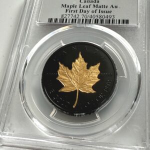 2020 Kanada $200 Maple Leaf Matte Gold – PCGS PR70 First Day of Issue