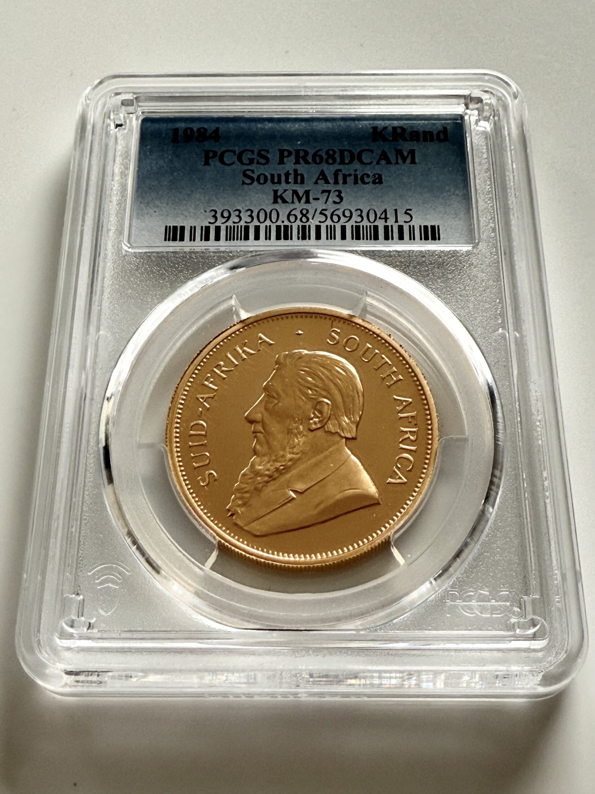 南風 貨幣 南非1984 年克鲁格兰1 盎司精铸金– PCGS PR68 DCAM